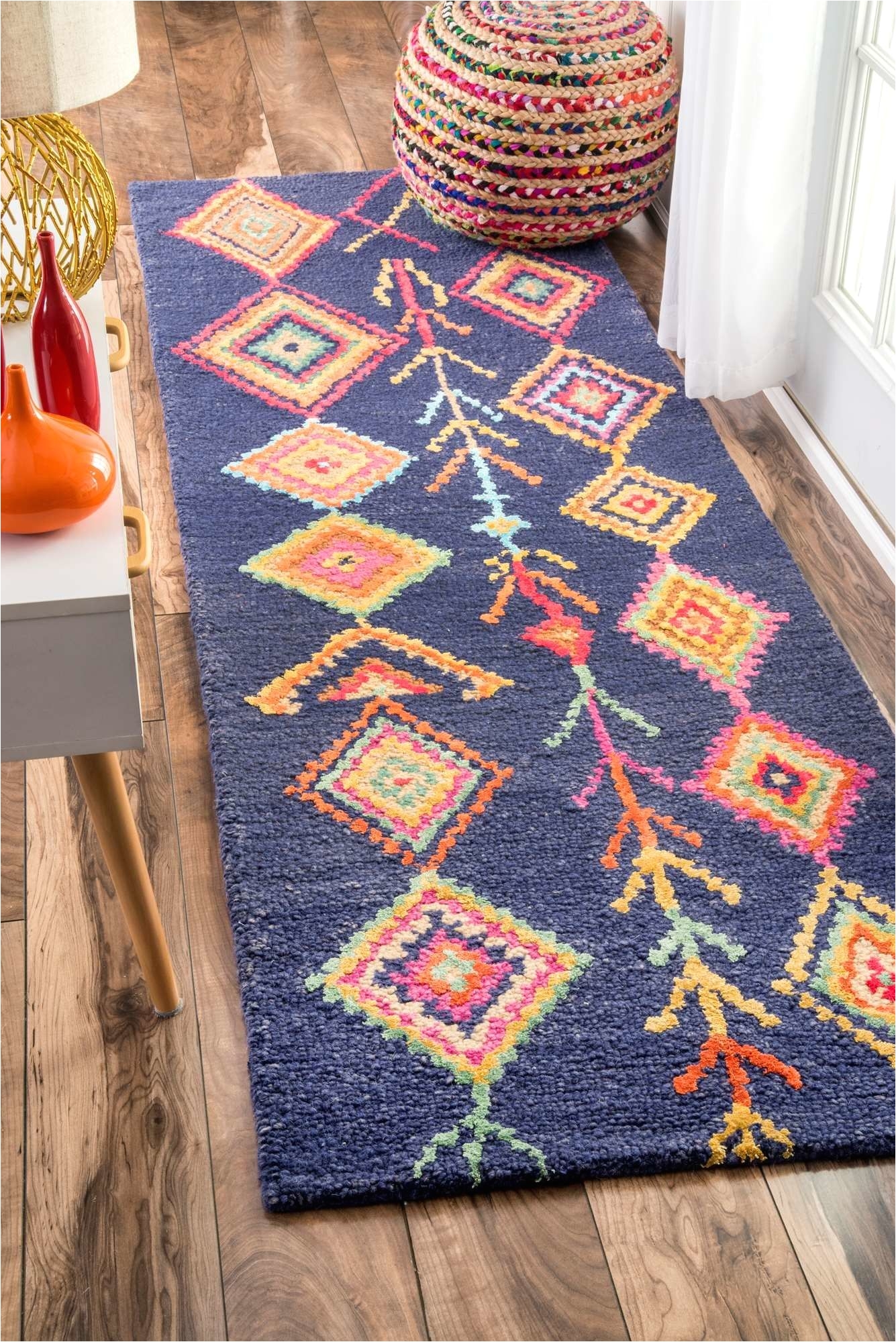 leif hand tufted blue area rug