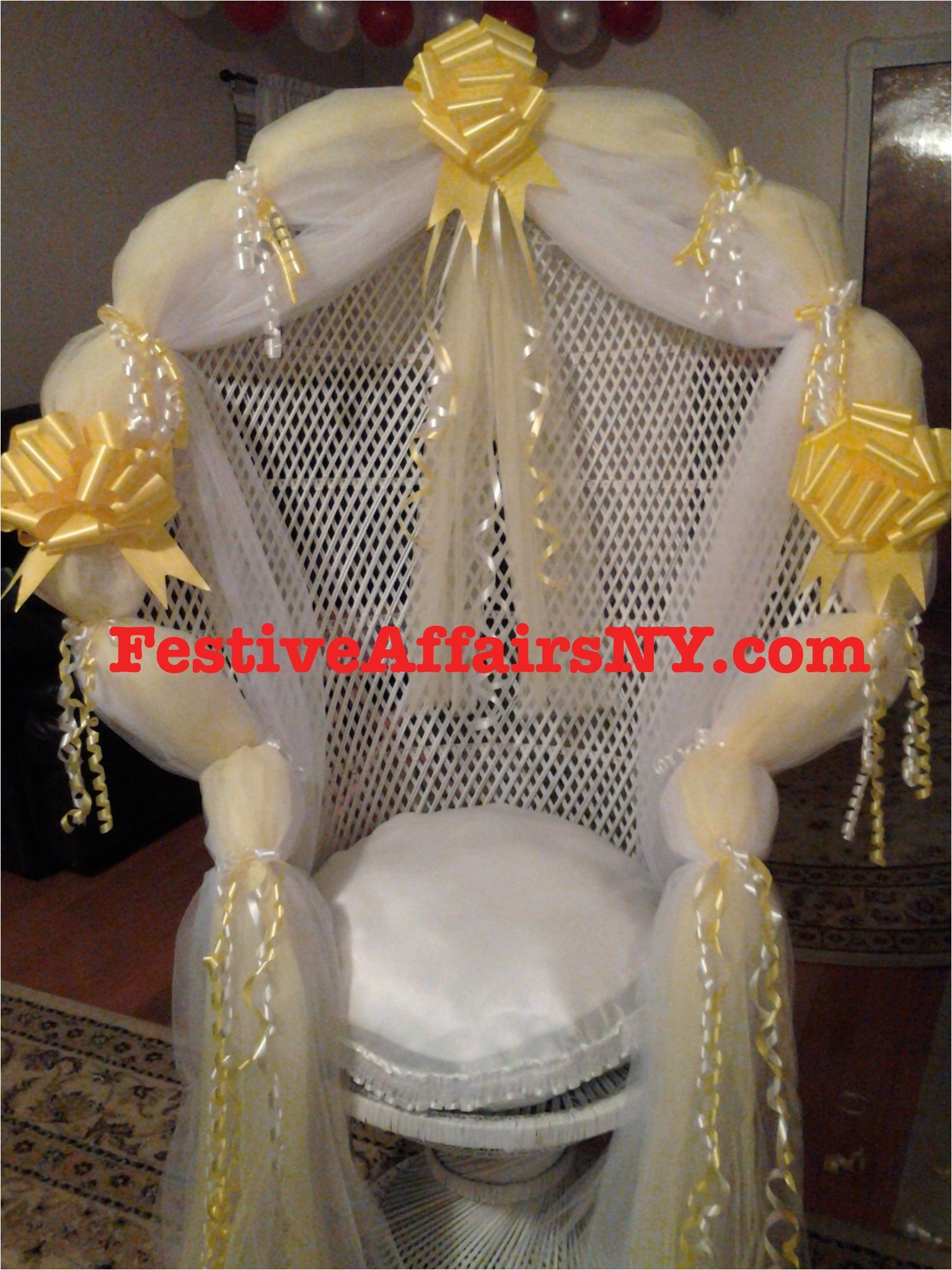 Baby Shower Chairs for Rent In Brooklyn Baby Shower Chair Yellow Festive Affairs Ny Baby Shower