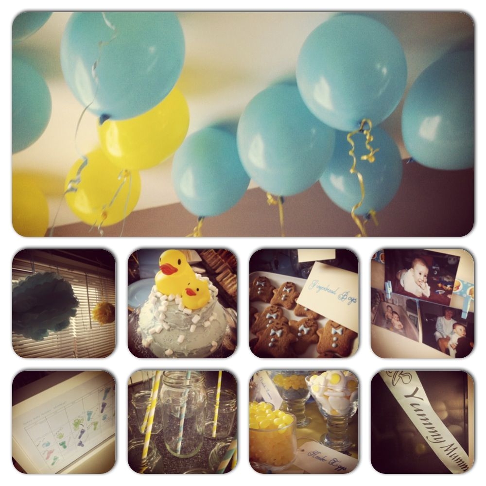 boy baby shower from top then left to right balloon ceiling ebay pom poms