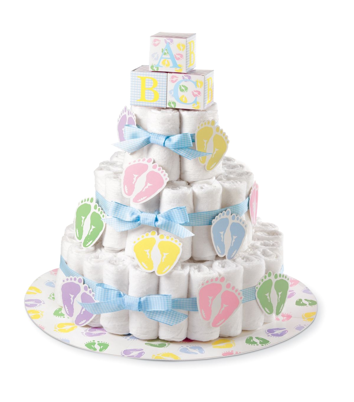 wilton diaper cake baby shower party event decoration infant toddler gift new in baby diapering diaper cakes