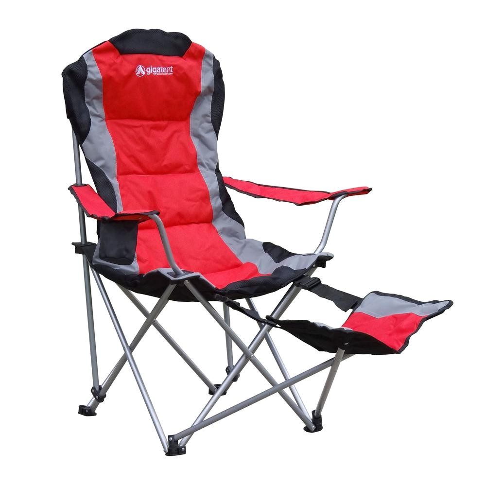 gigatent padded camping chair with footrest