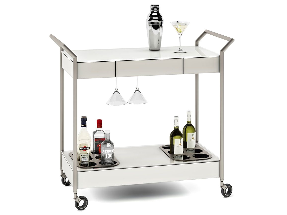 verra glass bar cart 5640 bdi