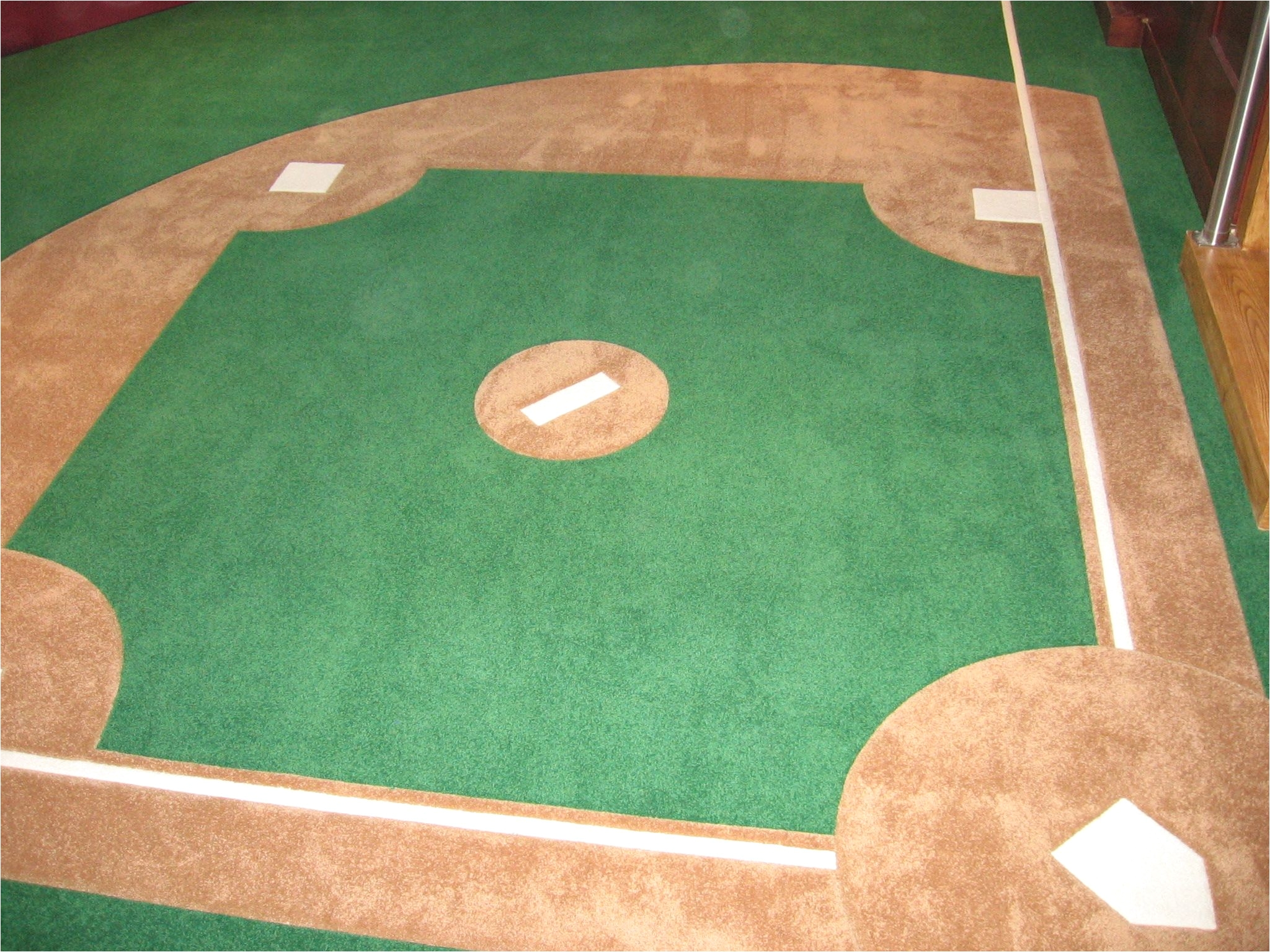 custom made wall to wall carpet with a baseball diamond by g fried carpet design paramus nj