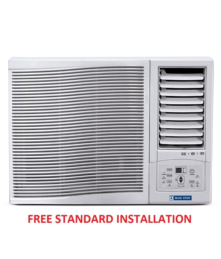 blue star 1 ton 2 star 2wae121ydf 2wae121ycf window air conditioner 2018 bee rating