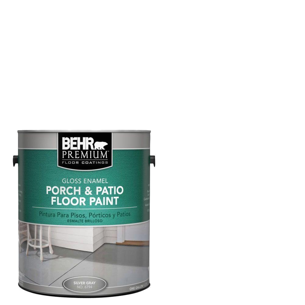 behr premium 1 gal 6705 ultra pure white gloss interior exterior porch and patio floor paint 670501 the home depot