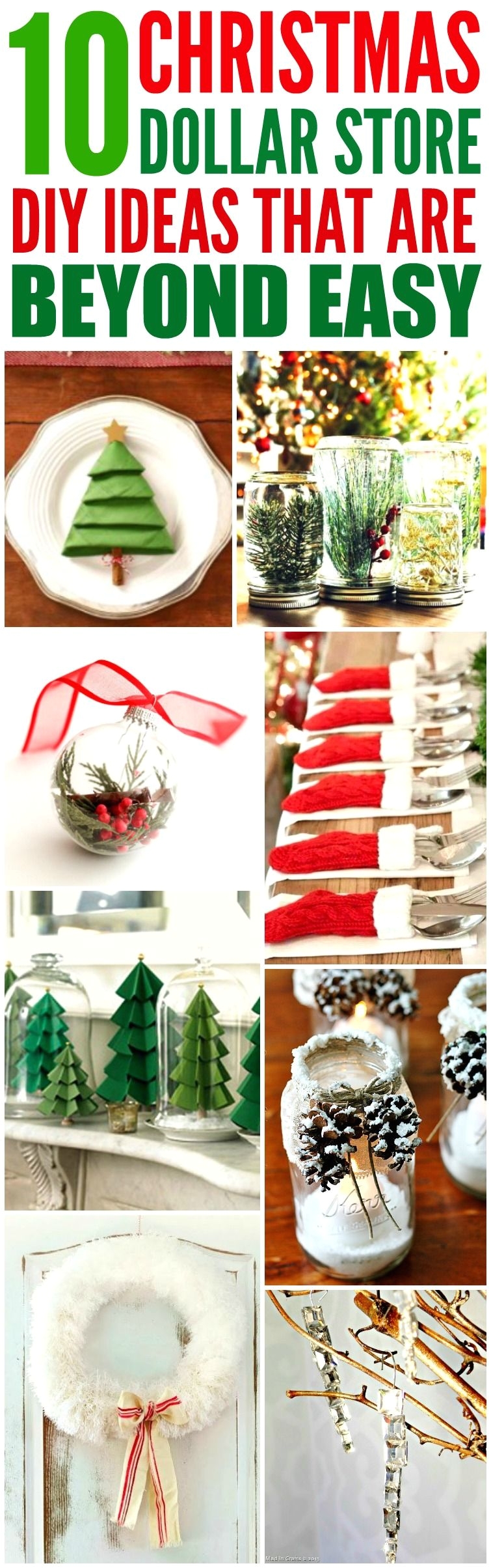 these 10 dollar store christmas decor ideas are the best i m so happy i found these great ideas now i have some cute and affordable ways to decorate my