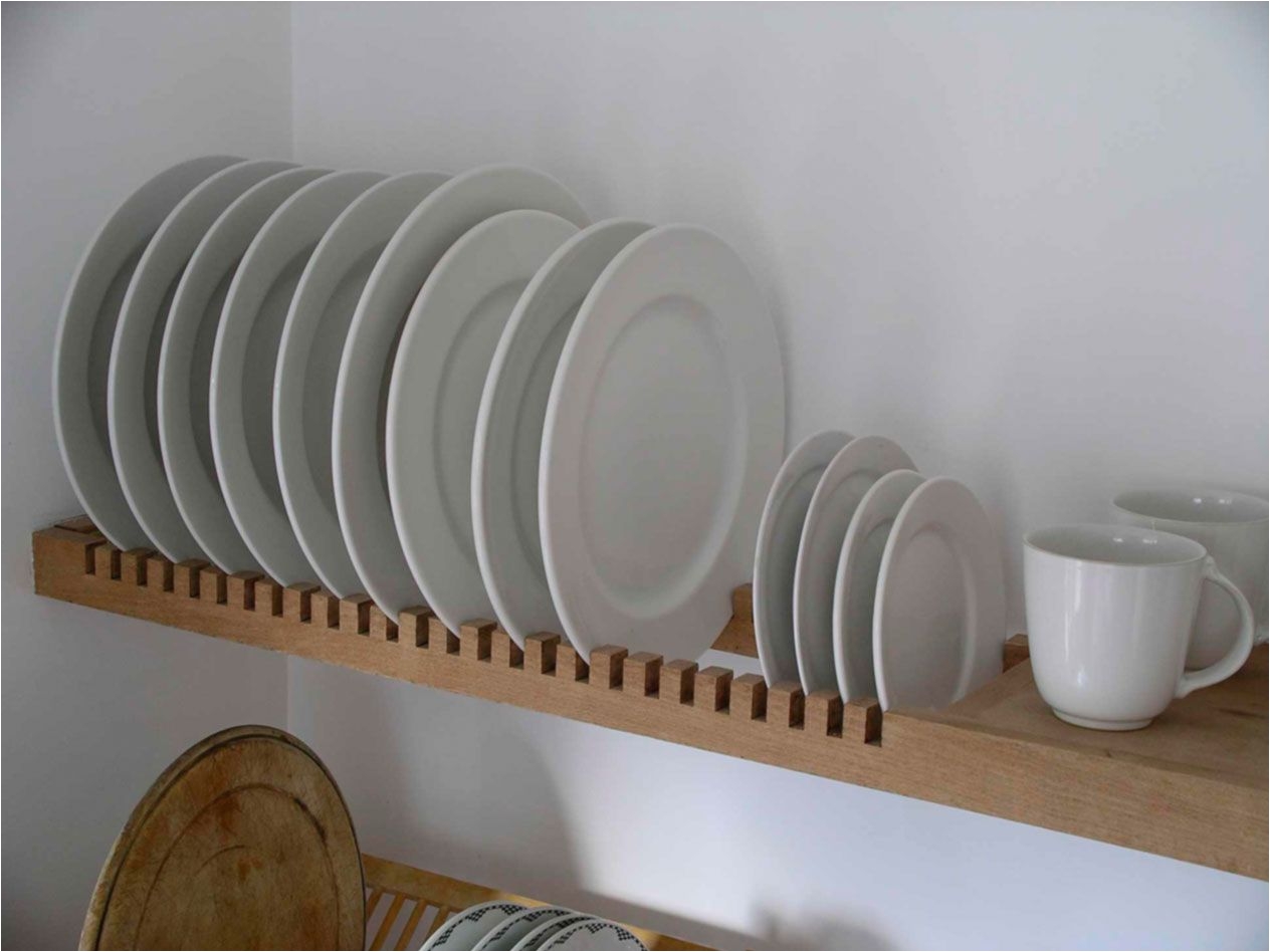 wall mounted kitchen plate drying rack