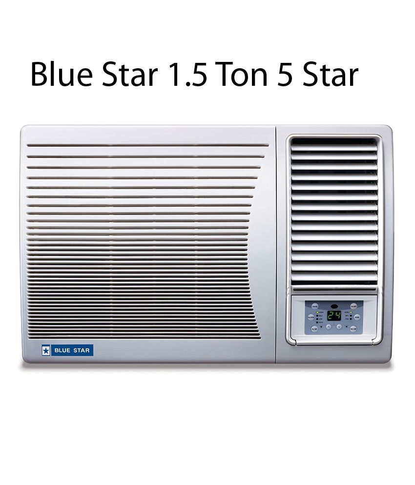 blue star 1 5 ton 5 star 5w18lc 5w18ga 5w18la window air conditioner white