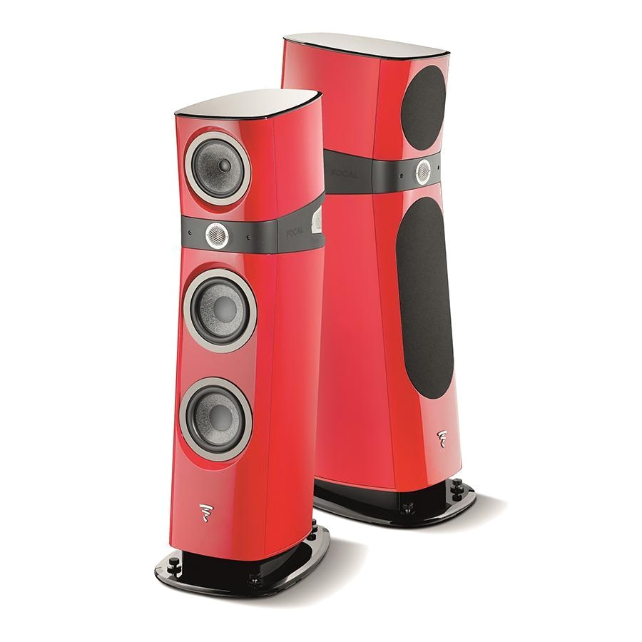 focal sopra no 2 floor standing speakers gloss red