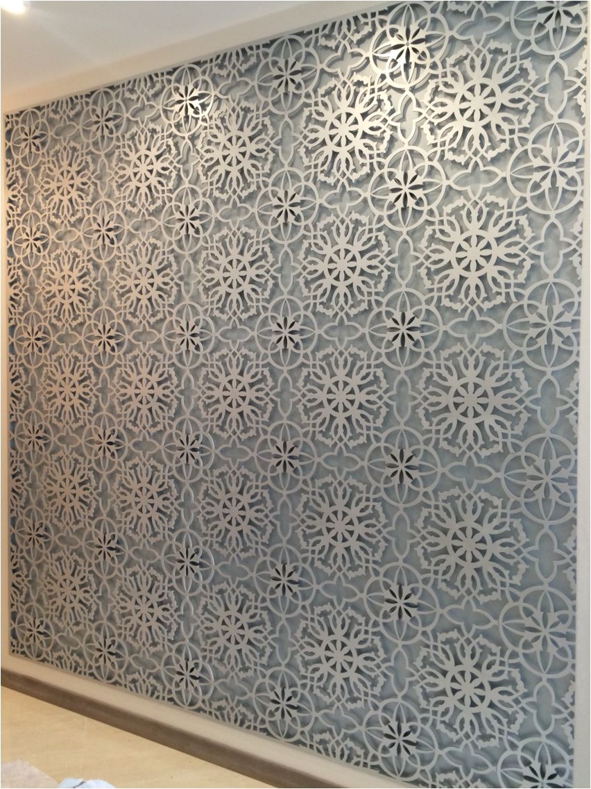 idea for accent wall laser cut panel
