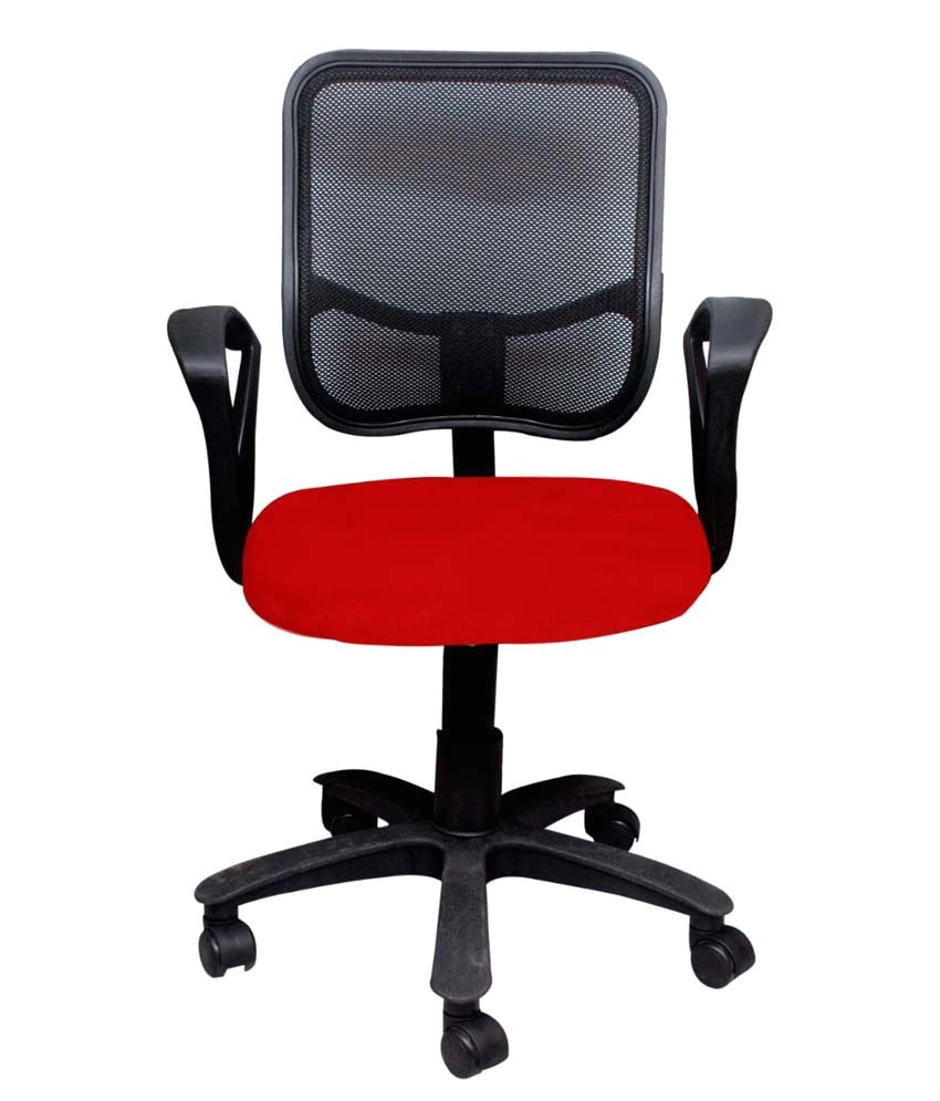 square net back office chair in red