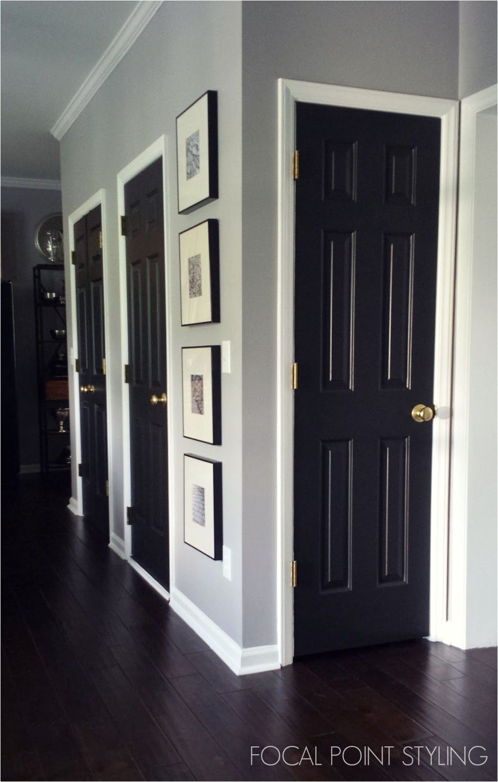 Best Paint for Interior Doors White How to Paint Interior Doors Black Update Brass Hardware White