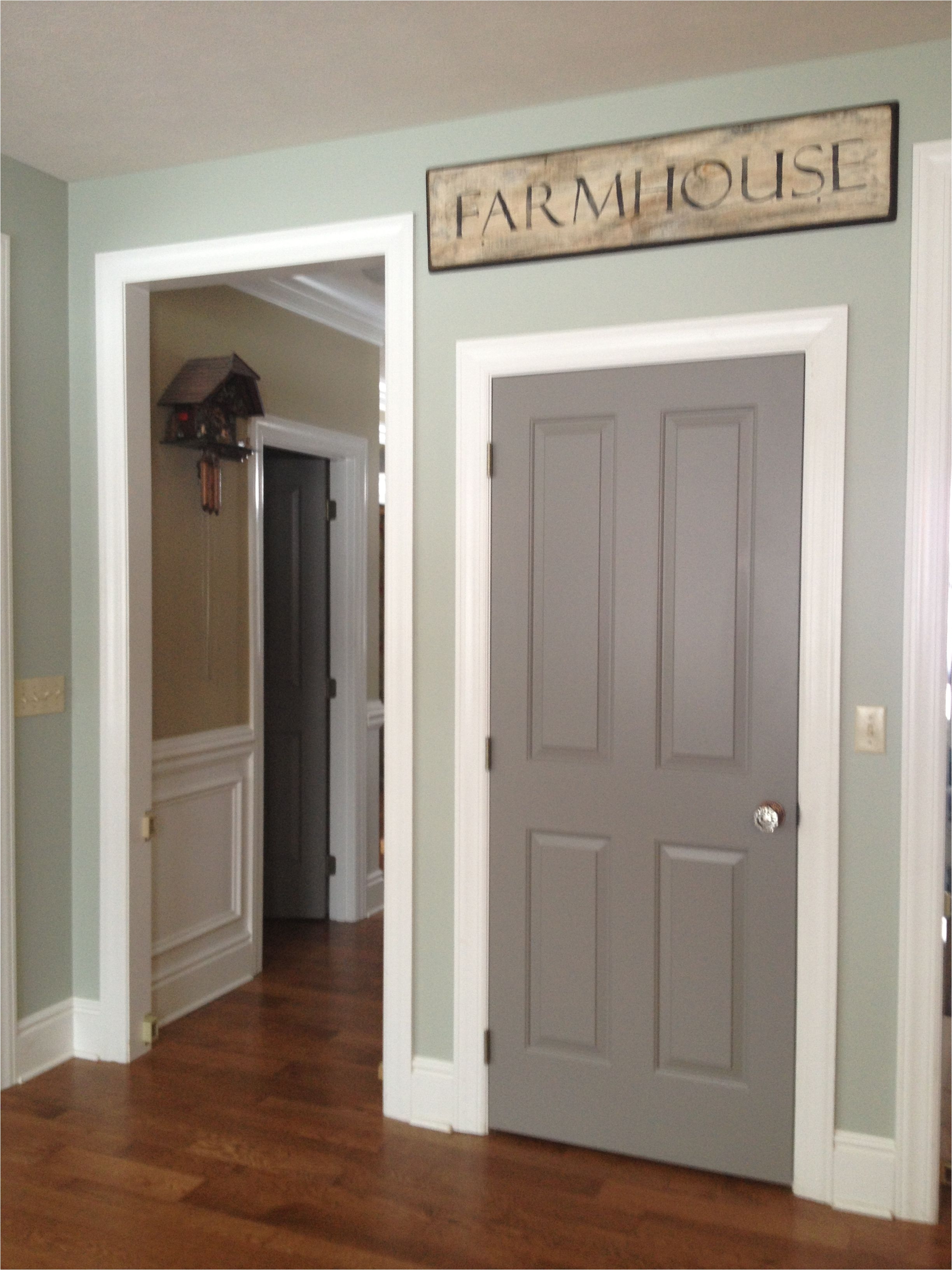 sherwin williams dovetail grey the door color is what i would like to paint the vanity cabinet