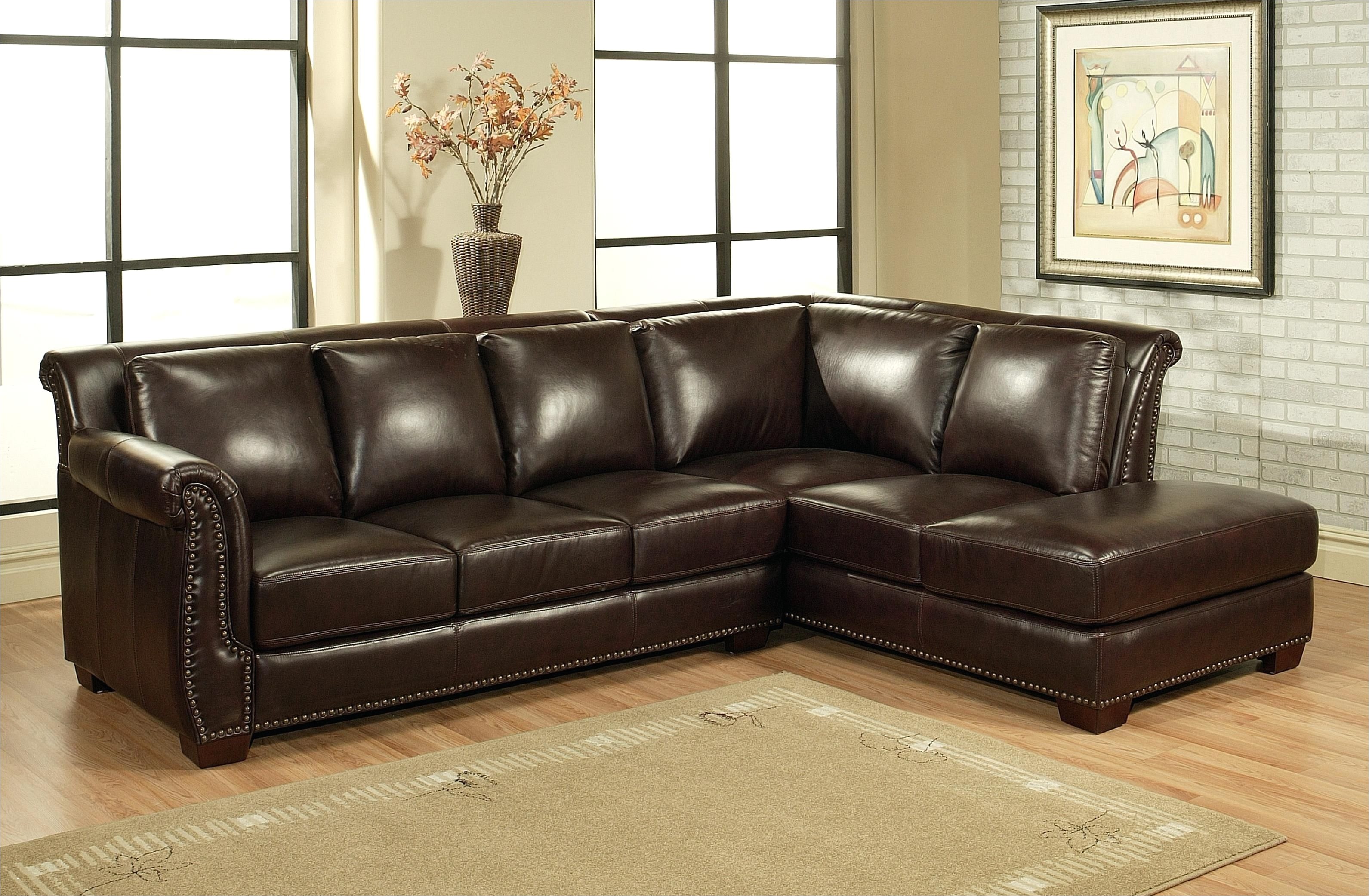 pulsar dark brown leather sectional sofa set