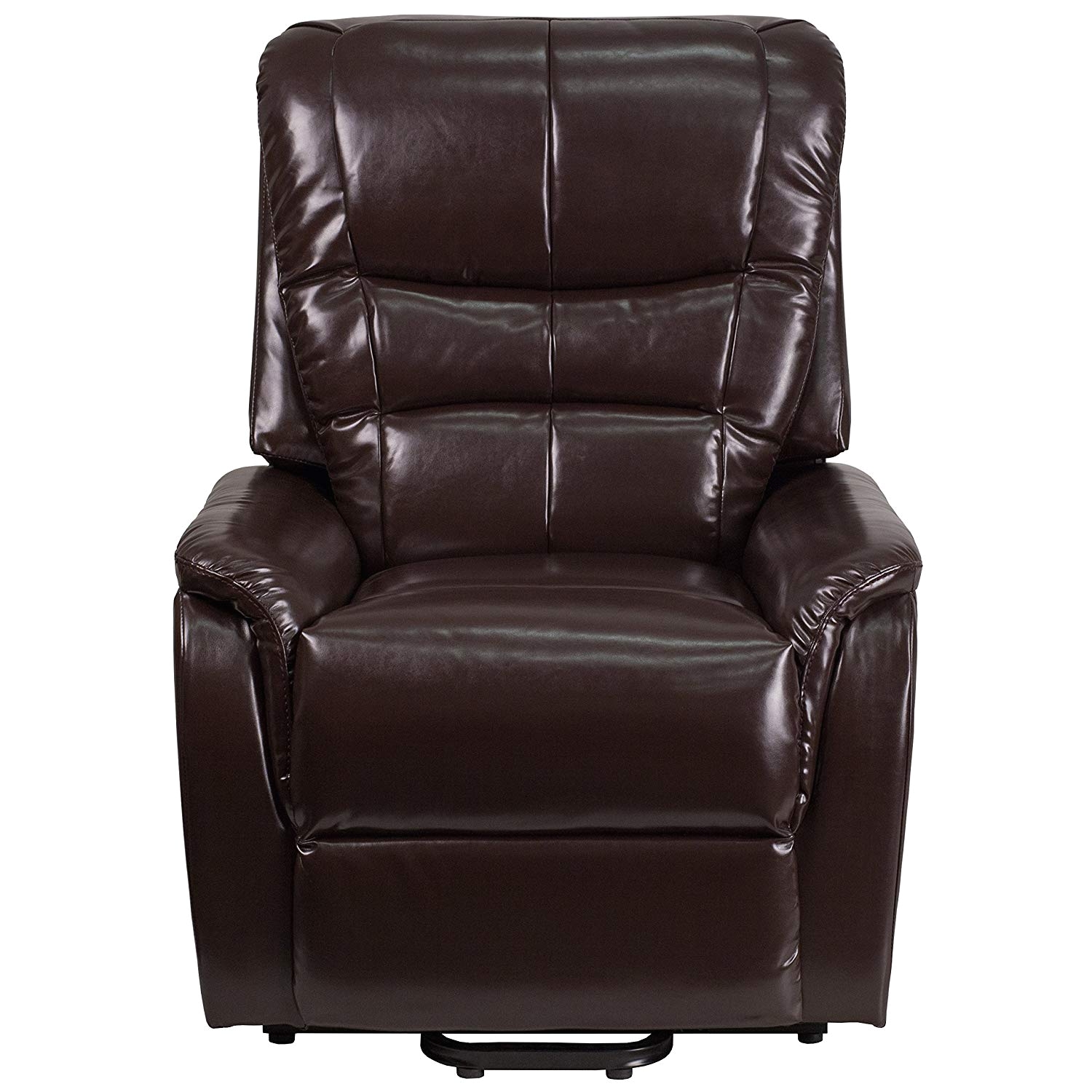 amazon com flash furniture hercules series brown leather remote powered lift recliner kitchen dining