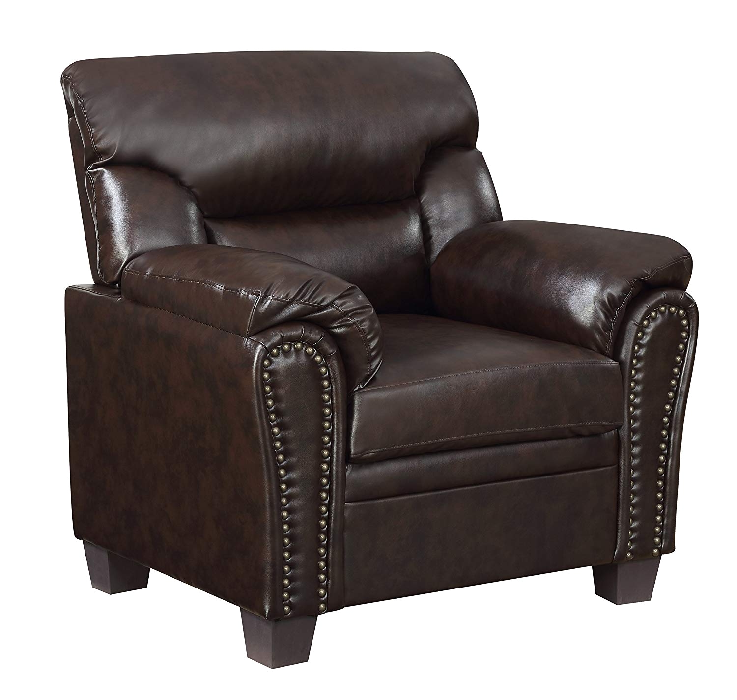 amazon com furniture world jefferson armchair chocolate leather look kitchen dining