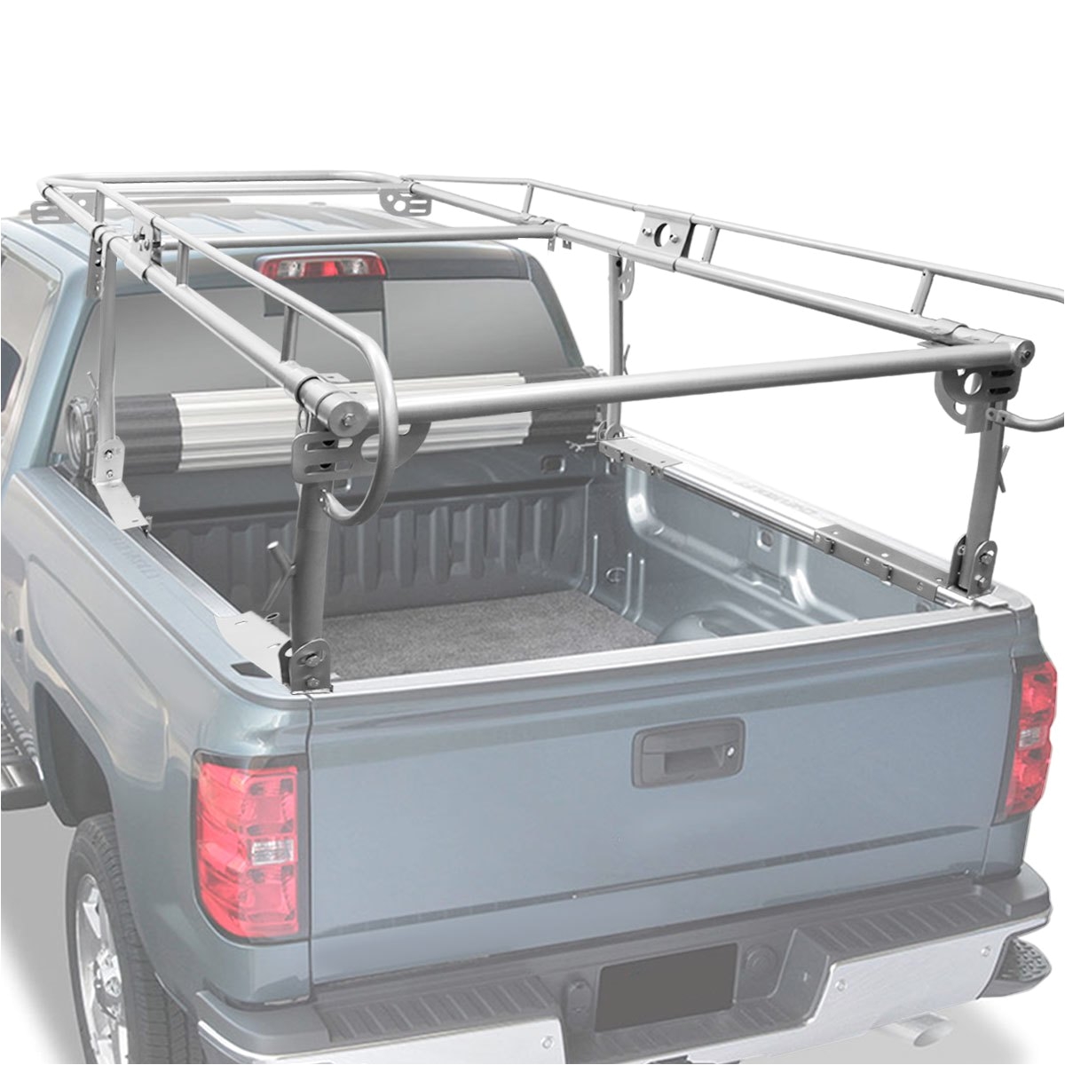 universal adjustable 132 x57 steel pickup truck ladder rack