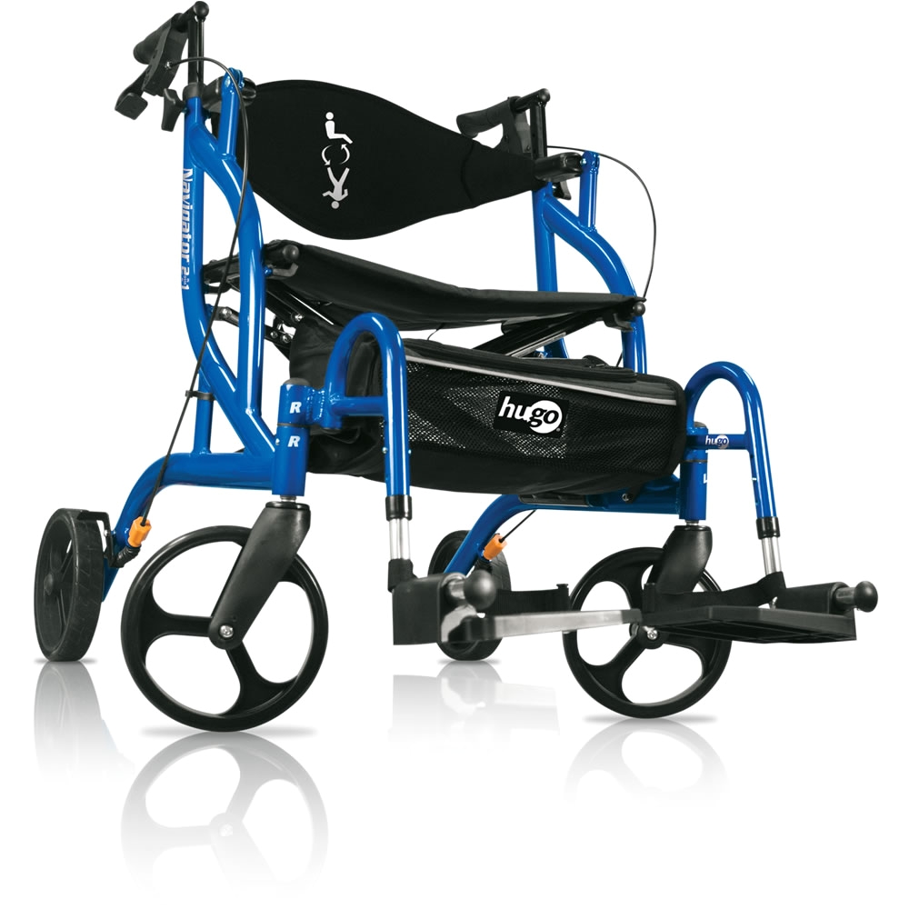 Best Rollator Transport Chair Combo Navigator by Hugo Combination Rolling Walker and Transport Chair