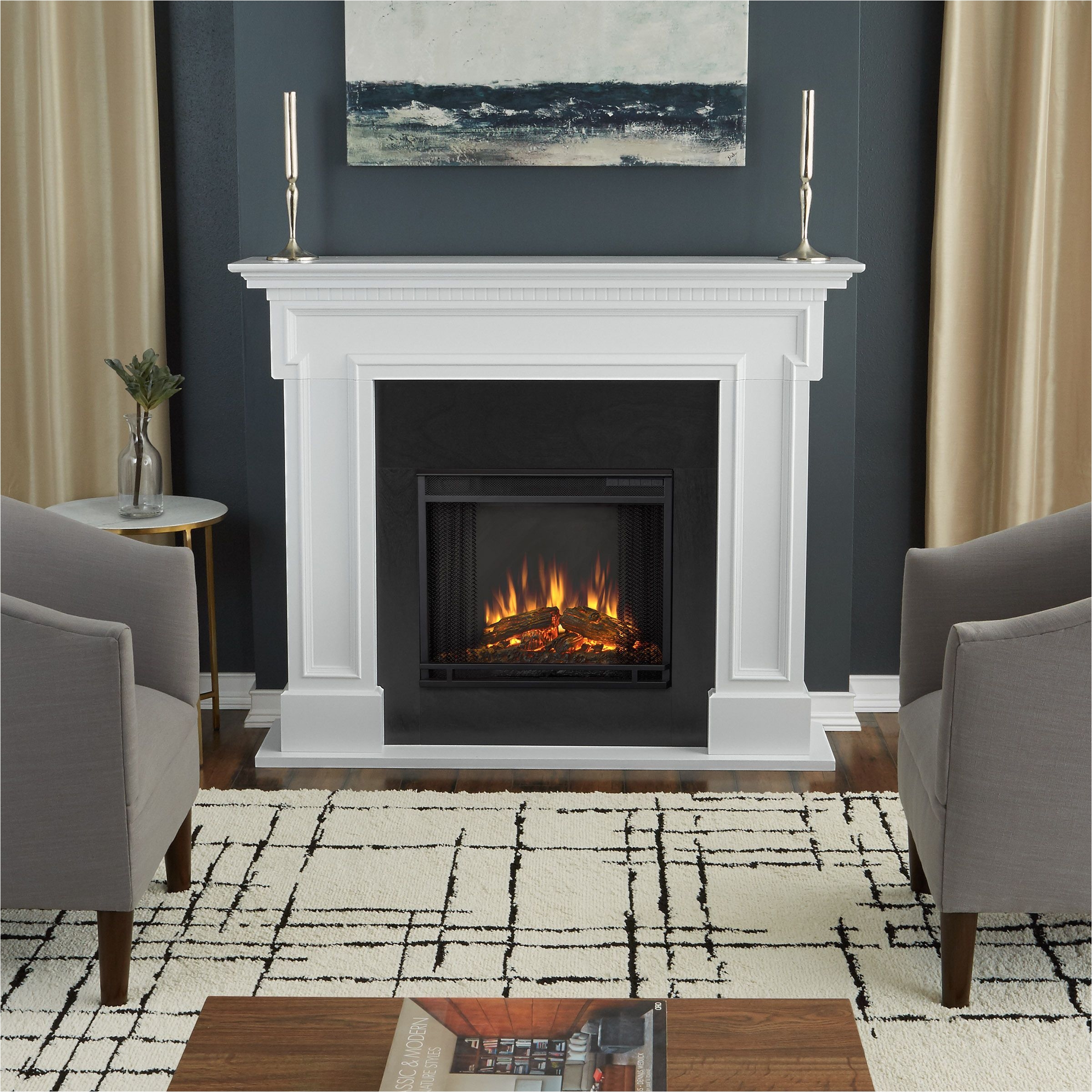 real flame thayer white finish electric fireplace thayer electric fireplace by real flame white