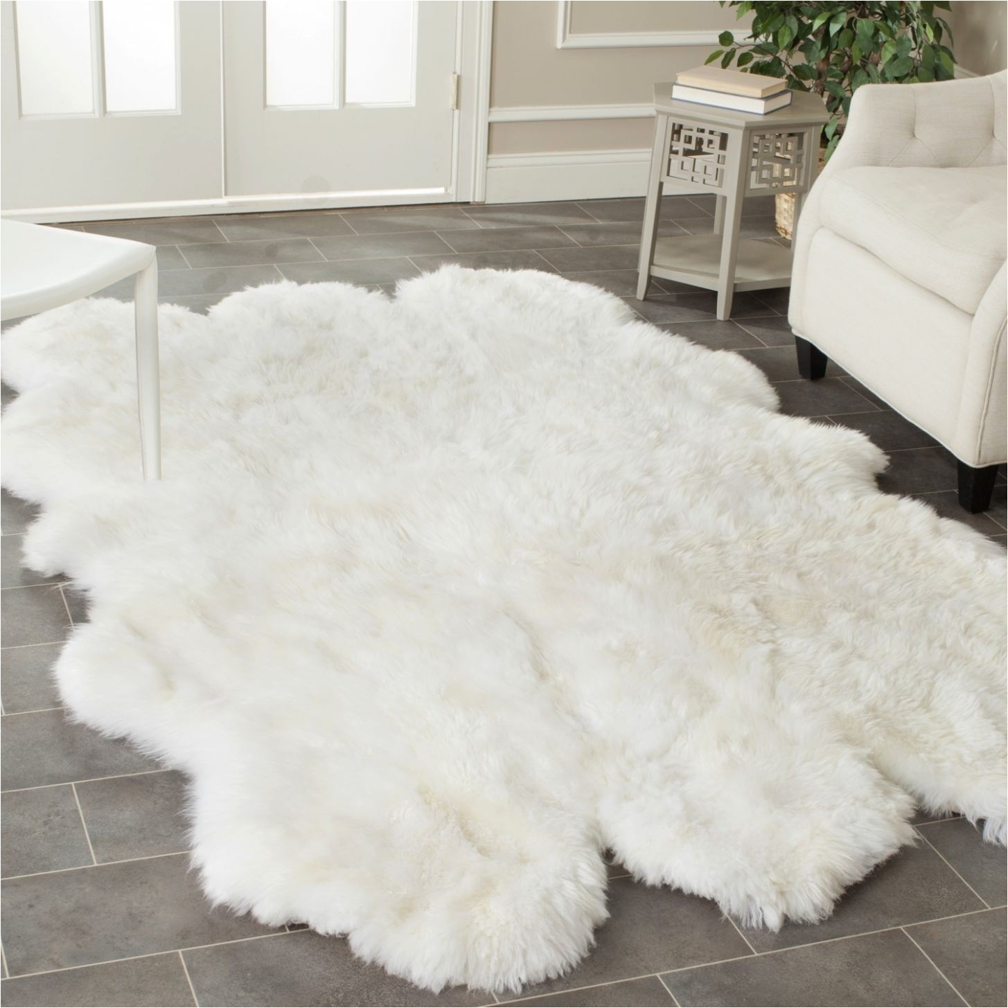 uncategorized ivory faux fur rug best rugs blue white chair throw