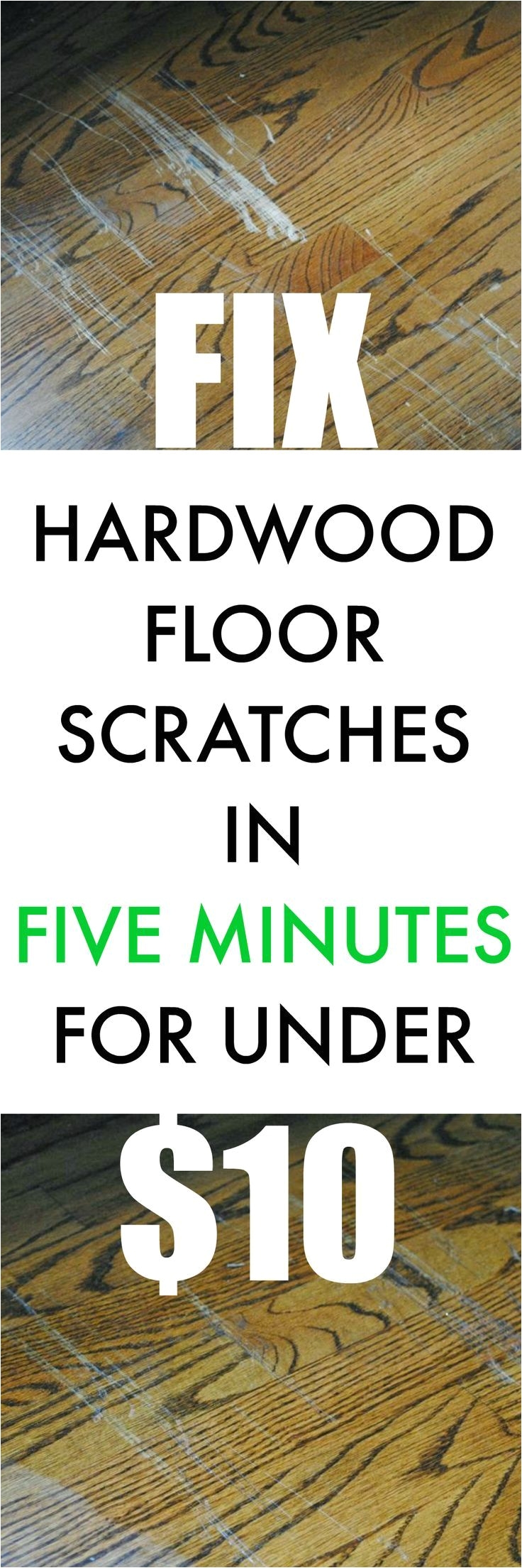 fix scratched hardwood floors in about five minutes
