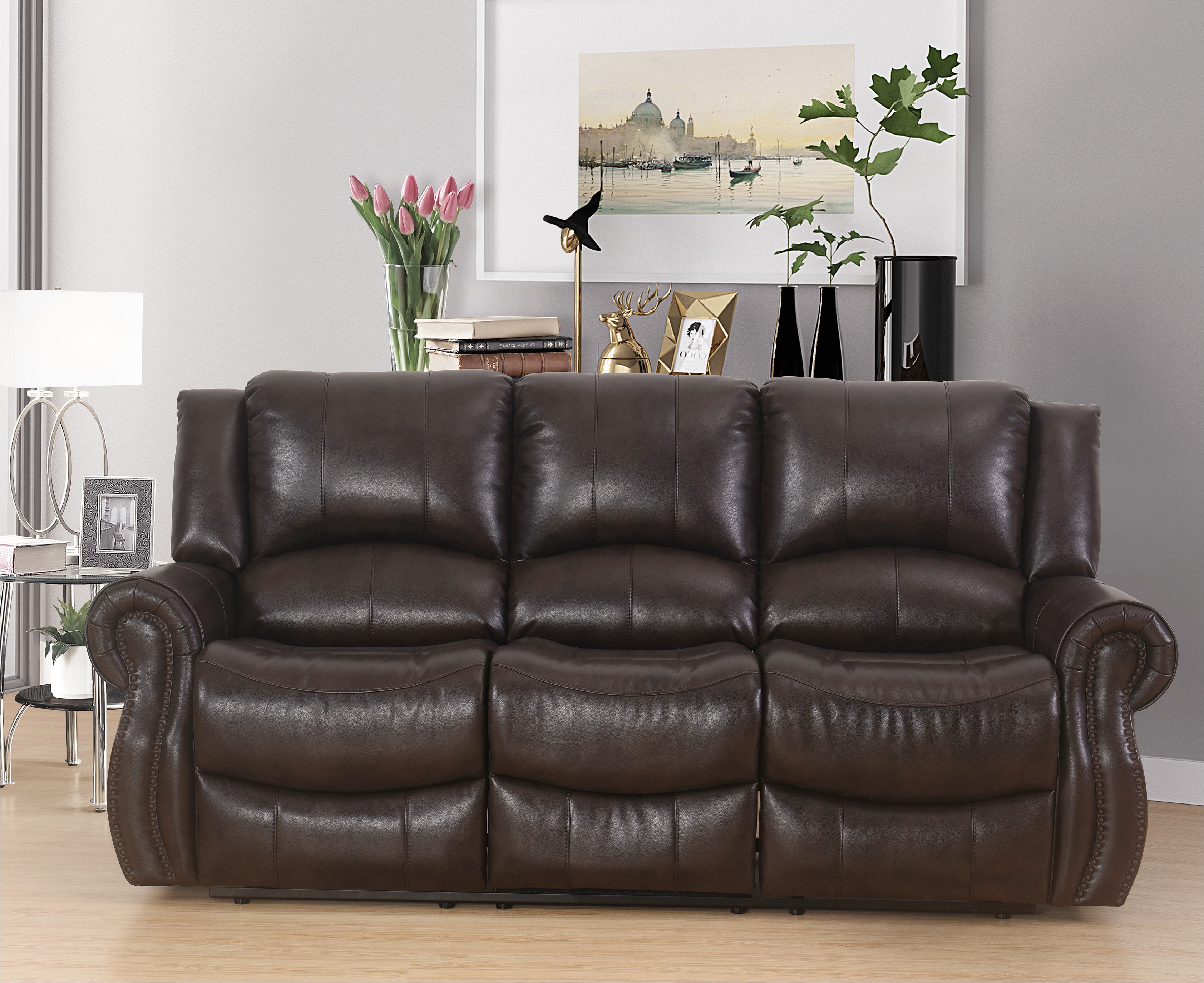 reclining living room furniture sets inspirational abbyson living 3 pc reclining set dark brown bj s
