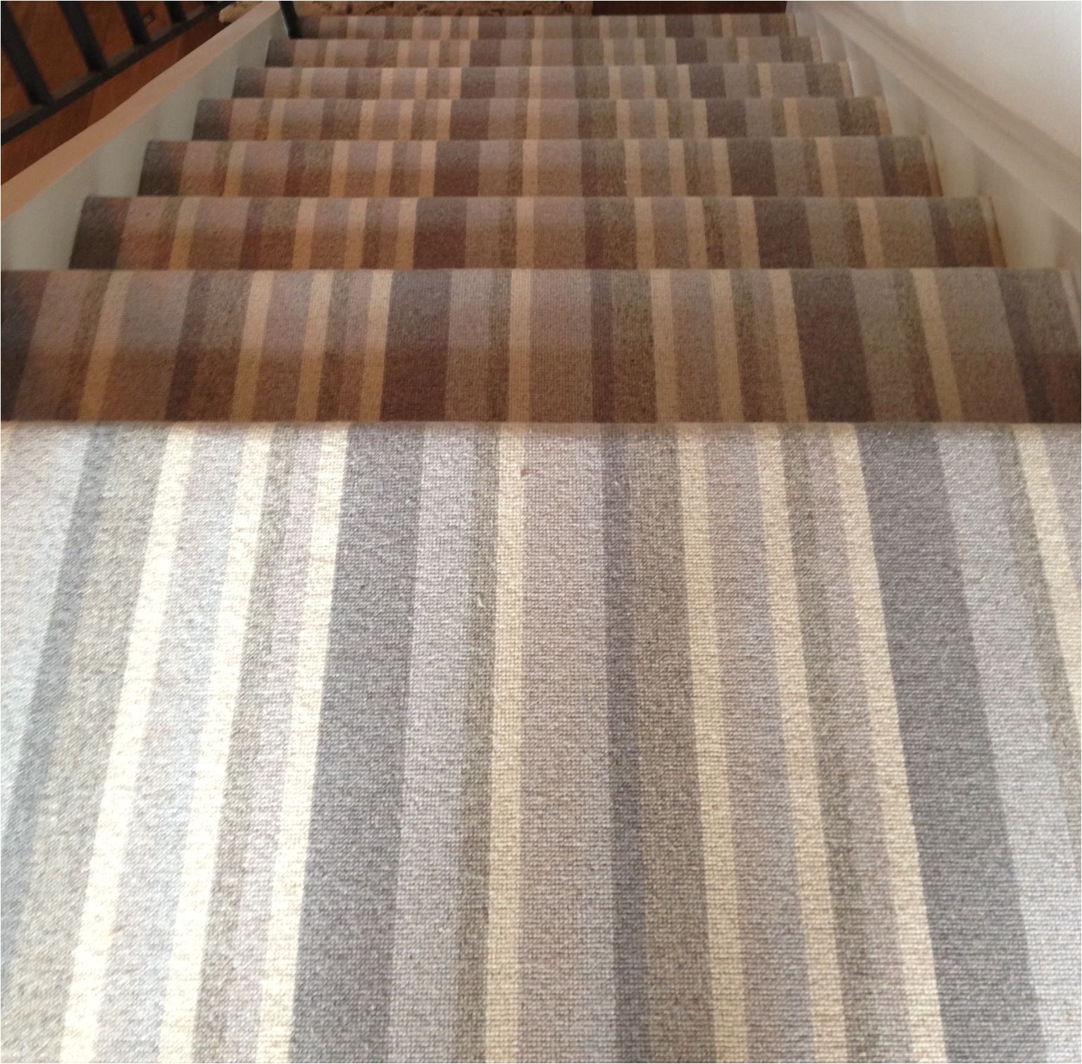 Black and White Striped Runner Rug Make A Boring Staircase Come to Life with Stripe Carpet This is A