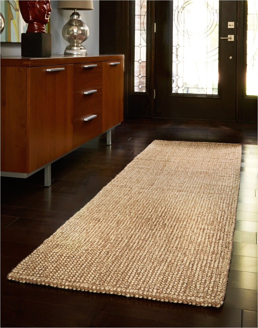 nice brown striped runner rug entryway hallway home decor for entryway rugs and runners