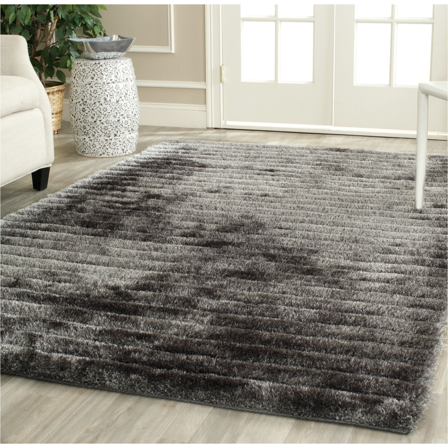 found it at wayfair silver shag rug