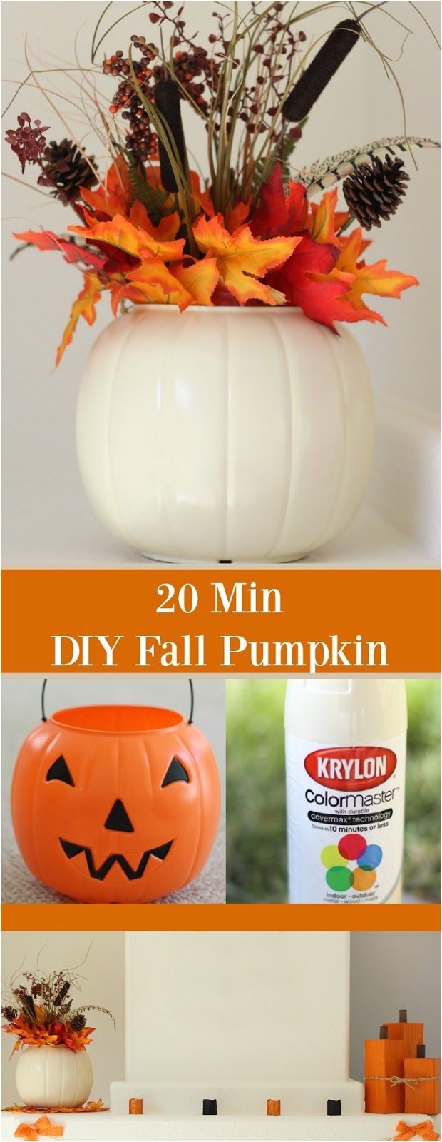 diy fall pumpkin this super easy diy fall pumpkin only takes 20 minutes start to