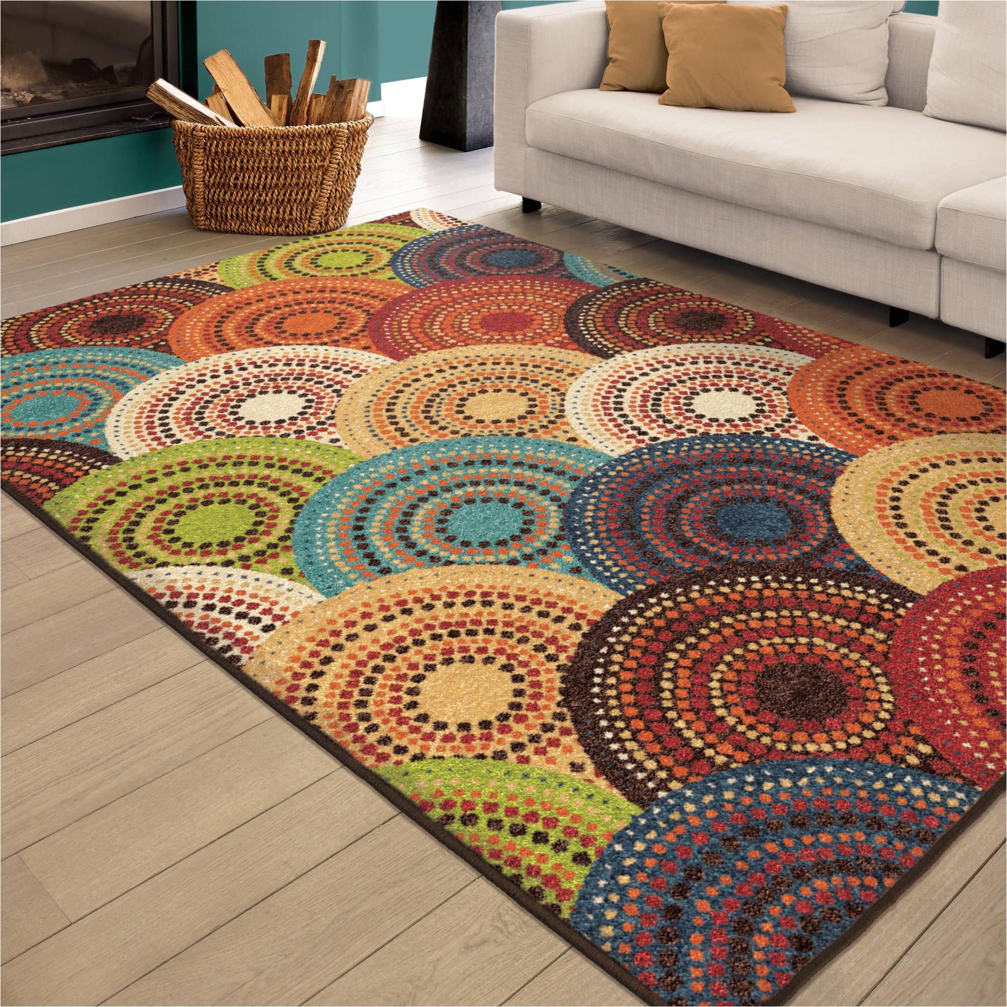better homes and gardens bright dotted circles multi area rug walmart com