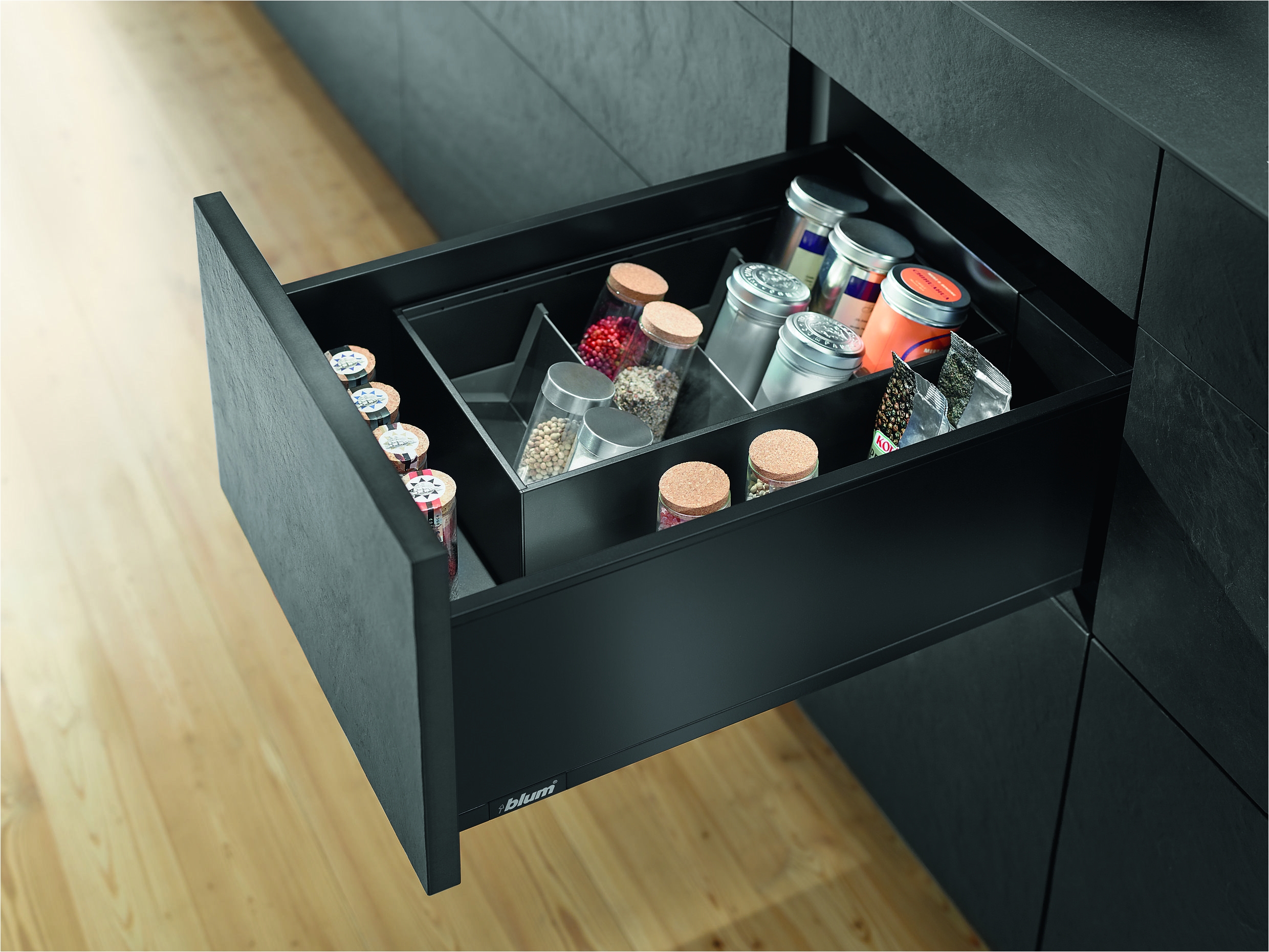 integrated kitchen spice rack from blum