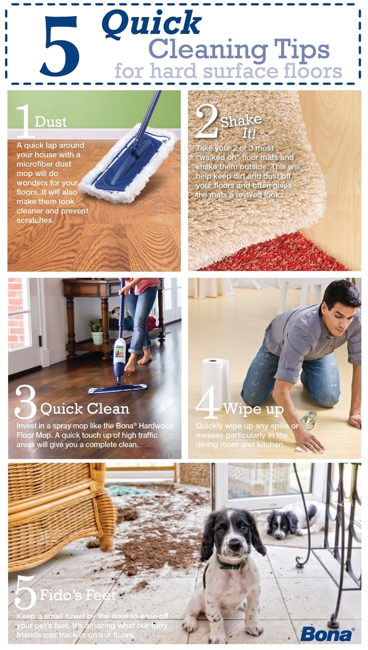 5 quick cleaning tips from bona for the hard surface floors in your home