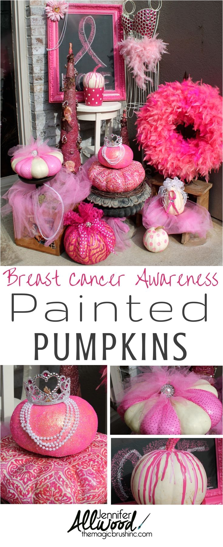 paint a pink pumpkin for october s breast cancer awareness month more fall decorating ideas and