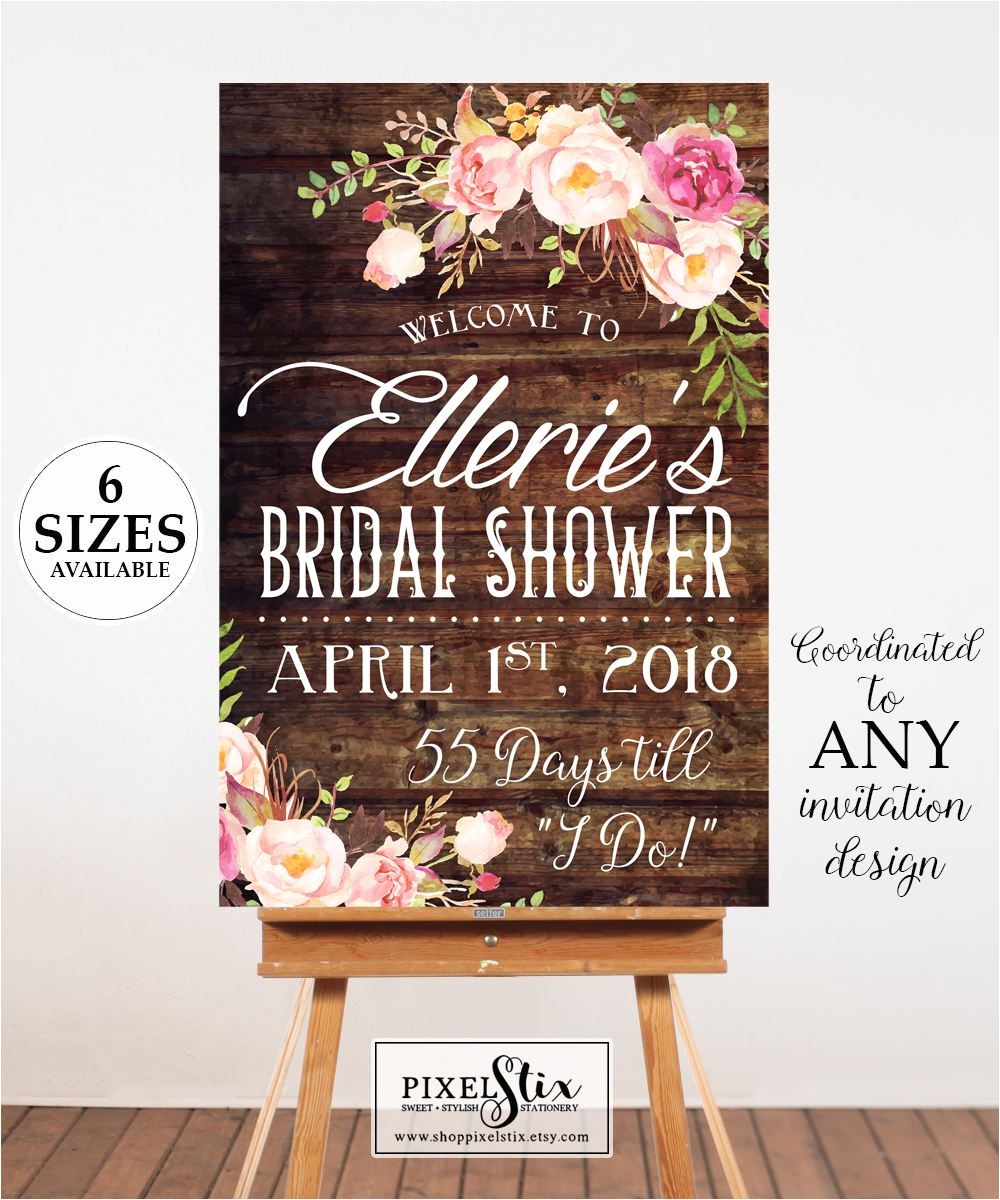 bridal shower welcome poster bridal shower sign bridal shower poster welcome sign digital door sign printable bridal shower decor by shoppixelstix on