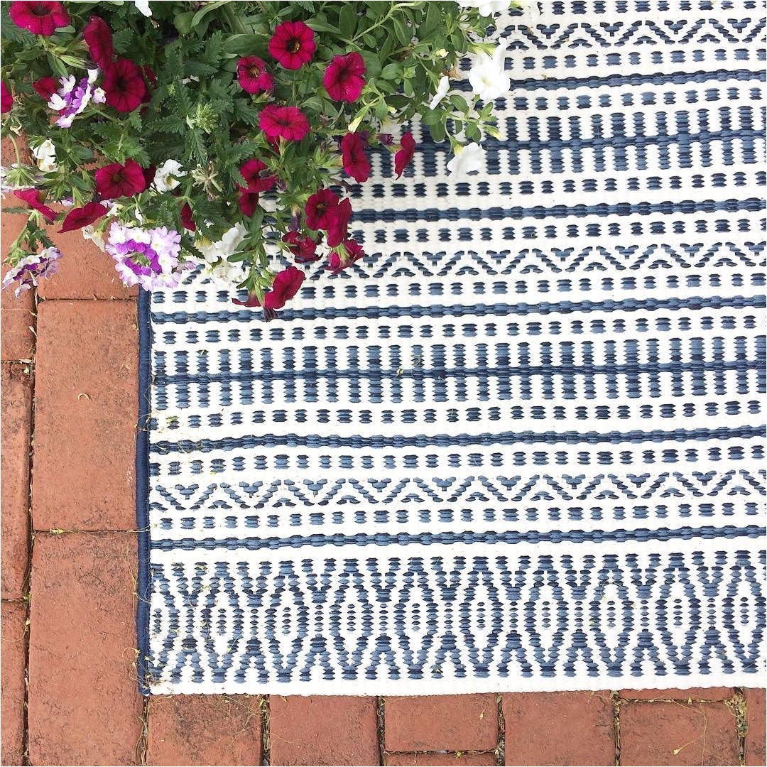 outdoor rug pattern stripe blue thresholda target