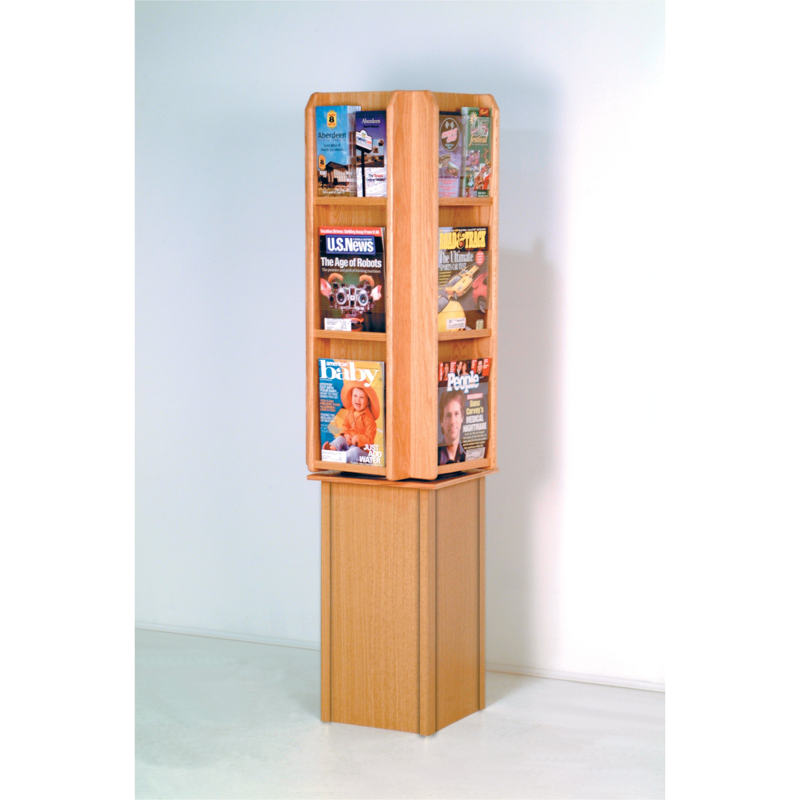 Brochure Rack Wall Mounted 24 Pocket Magazine Brochure Wall Rack Hayneedle