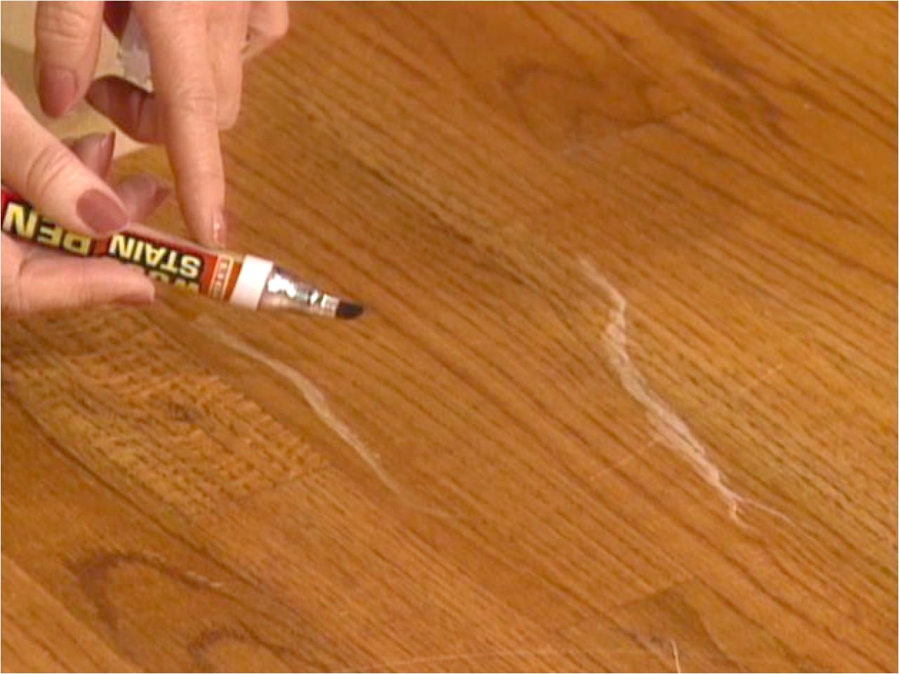 use touchup stick on floors to conceal scratches