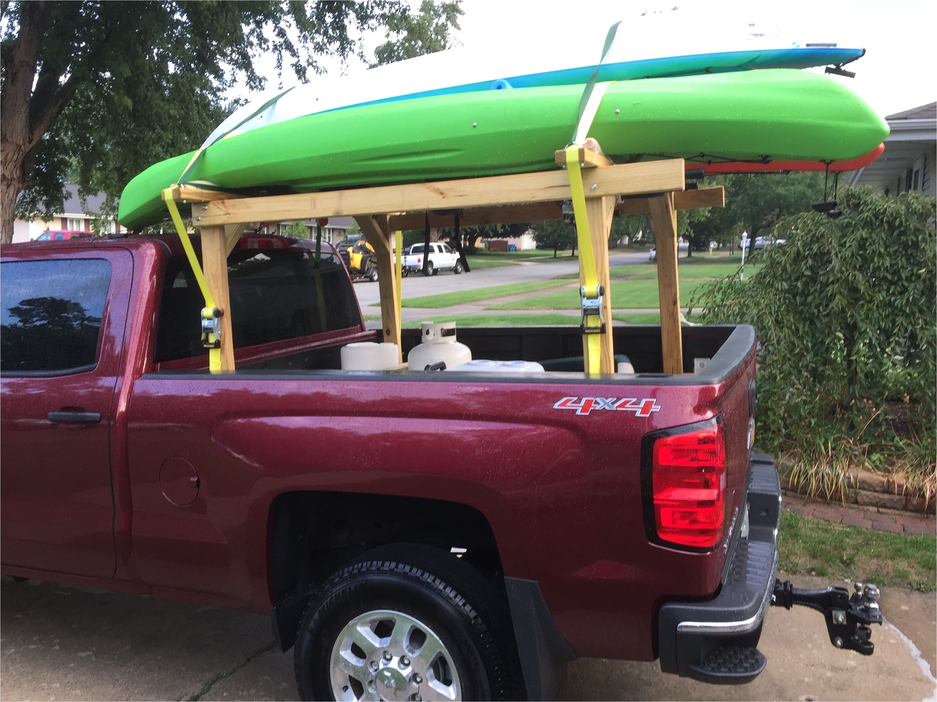 another view of my homemade kayak rack