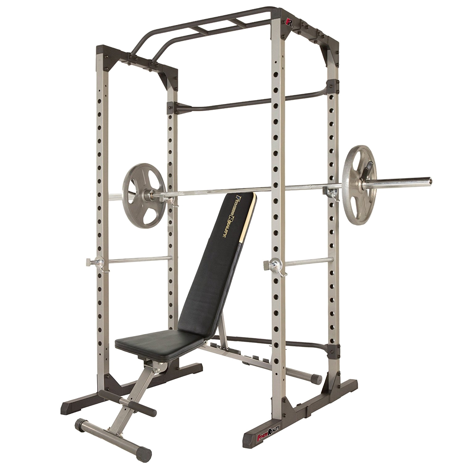 amazon com fitness reality 810xlt super max power cage with the 800 lb capacity super max 1000 weight bench combo sports outdoors
