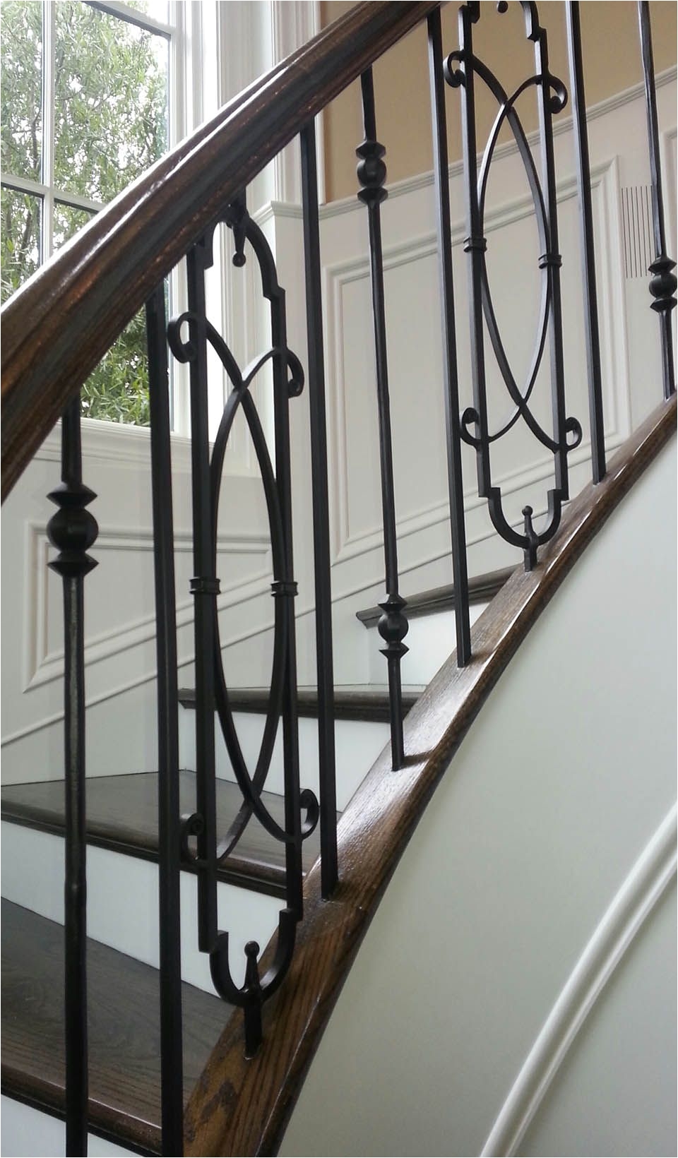 metal baluster system curved staircase