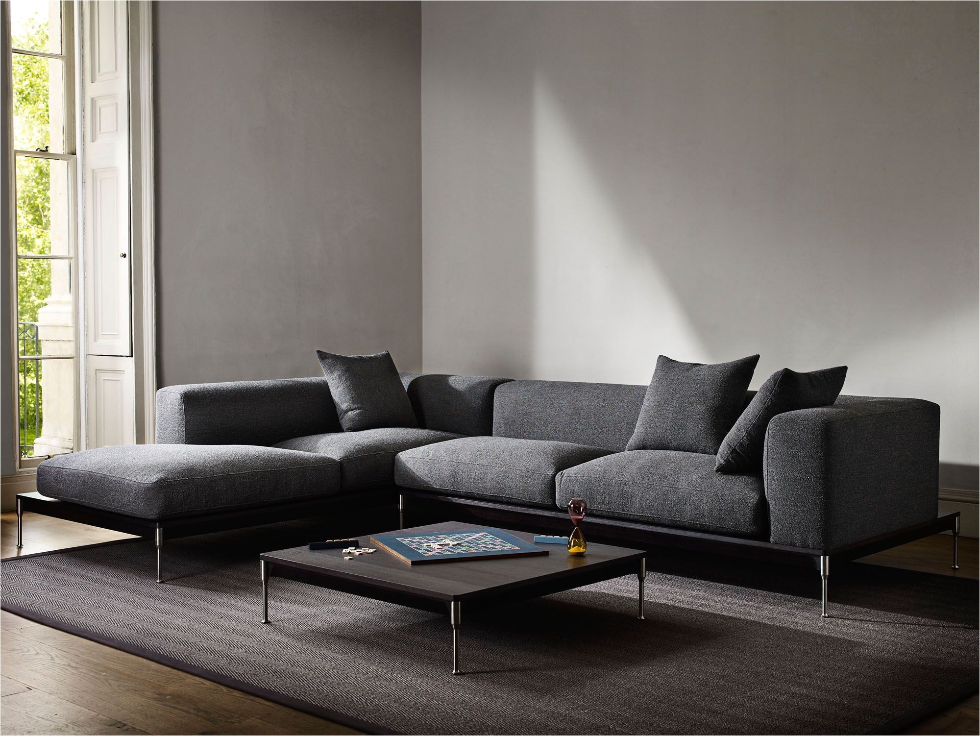 savile modular l shape sofa charcoal