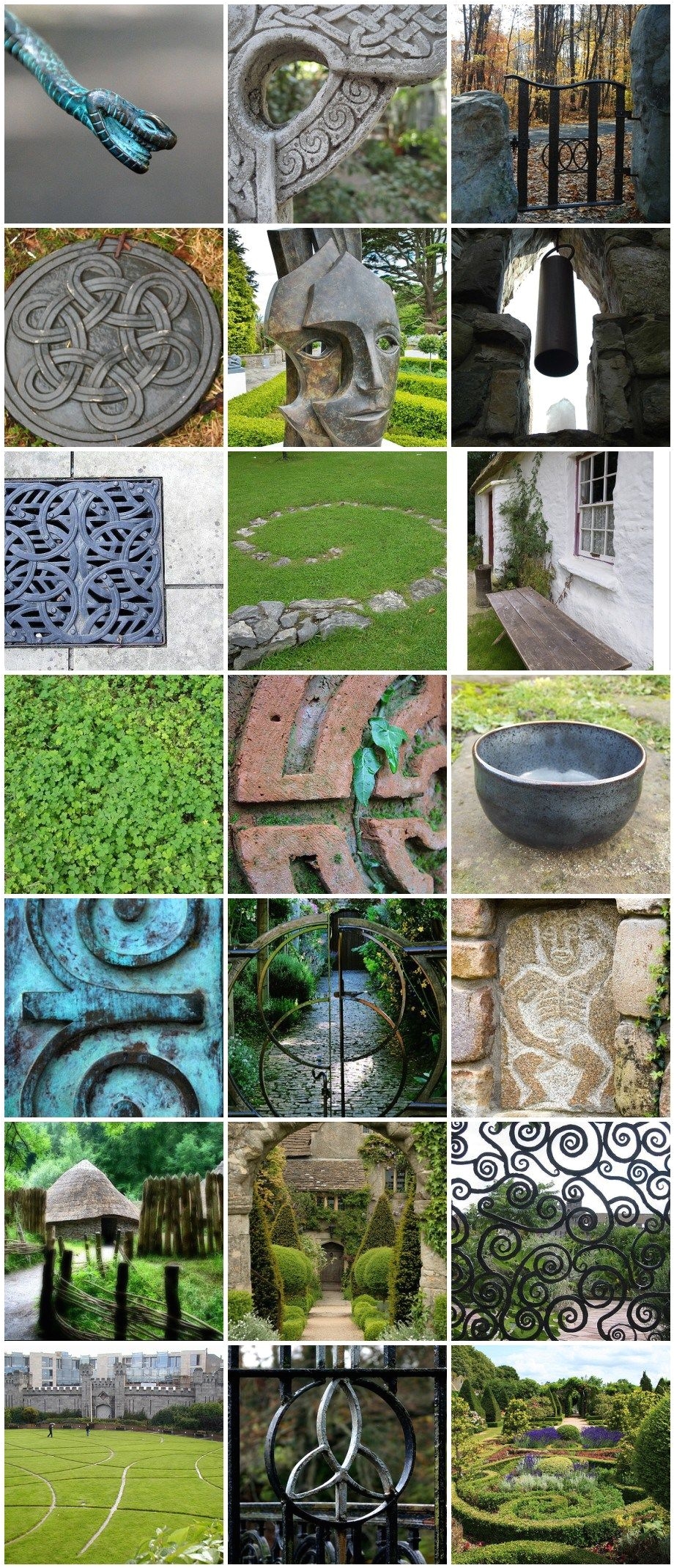 a mosaic of celtic and irish inspiration for garden design from pithandvigor com