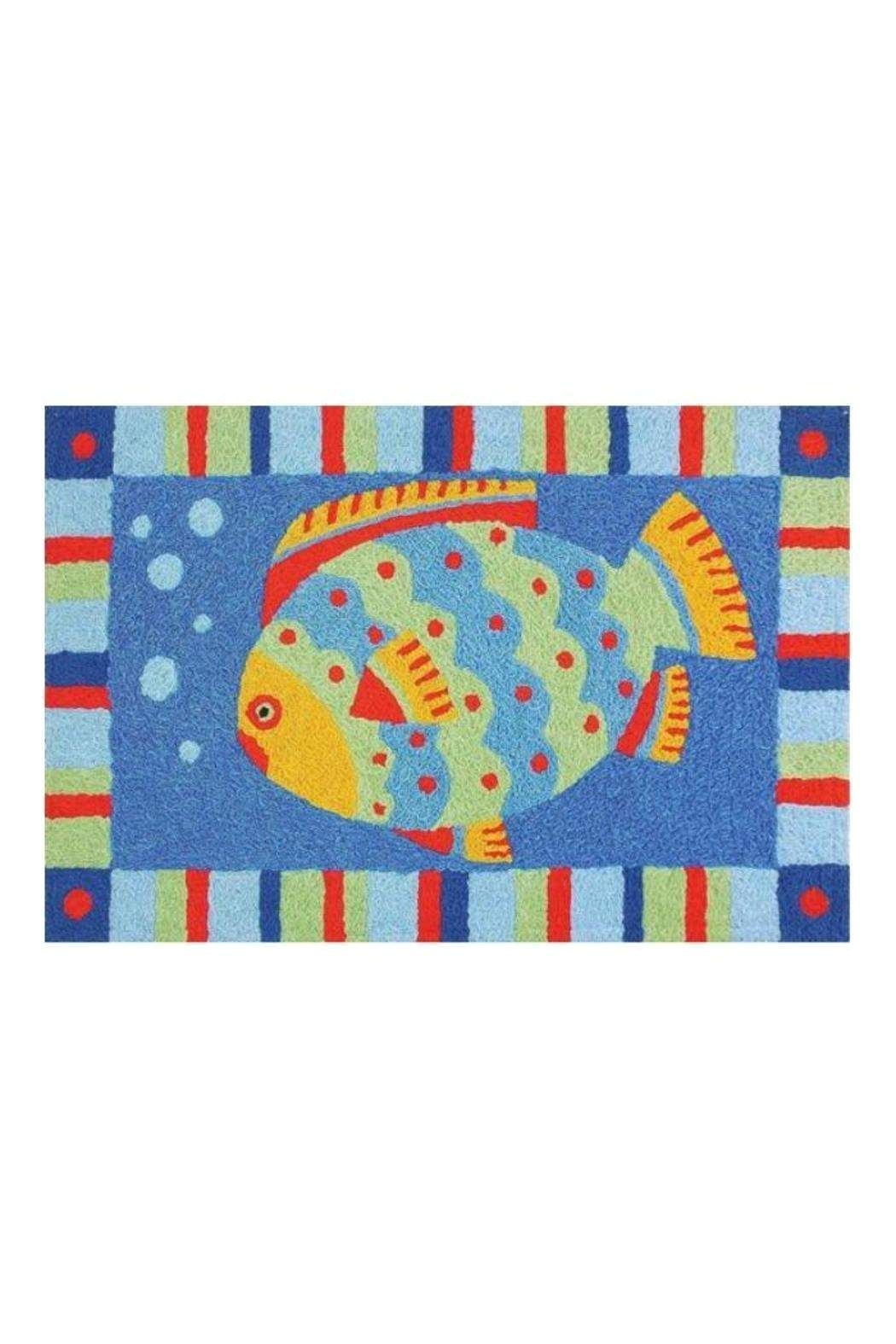adorn your front door with this colorful mat and features measurements 21 x 33 fish bubbles mat by jelly bean rugs home gifts home decor tennessee