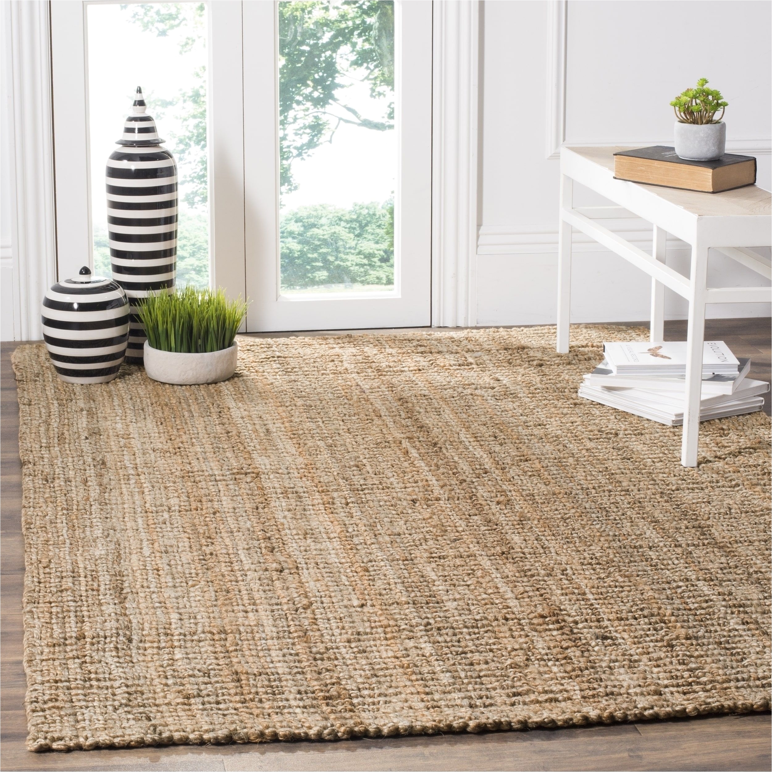 safavieh casual natural jute hand woven chunky thick rug 8 x 10