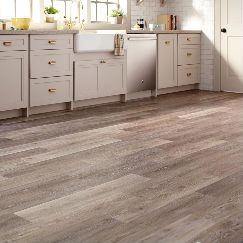 brushed oak taupe luxury vinyl plank flooring 24 sq ft case 95311 the home depot