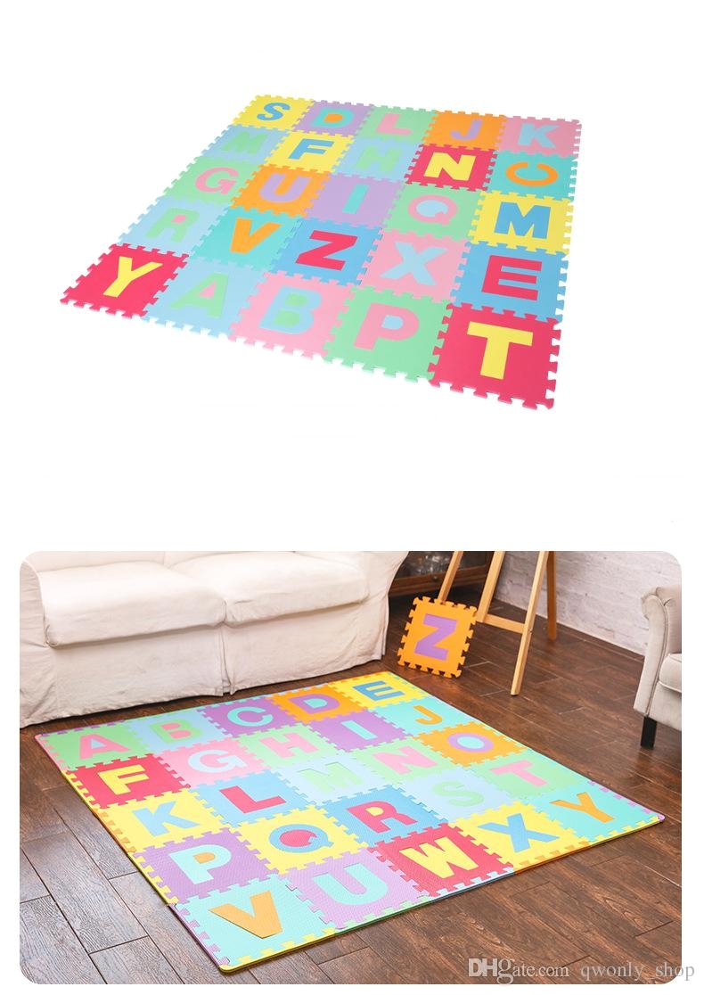 children s soft developing crawling rugs baby play puzzle number letter cartoon eva foam