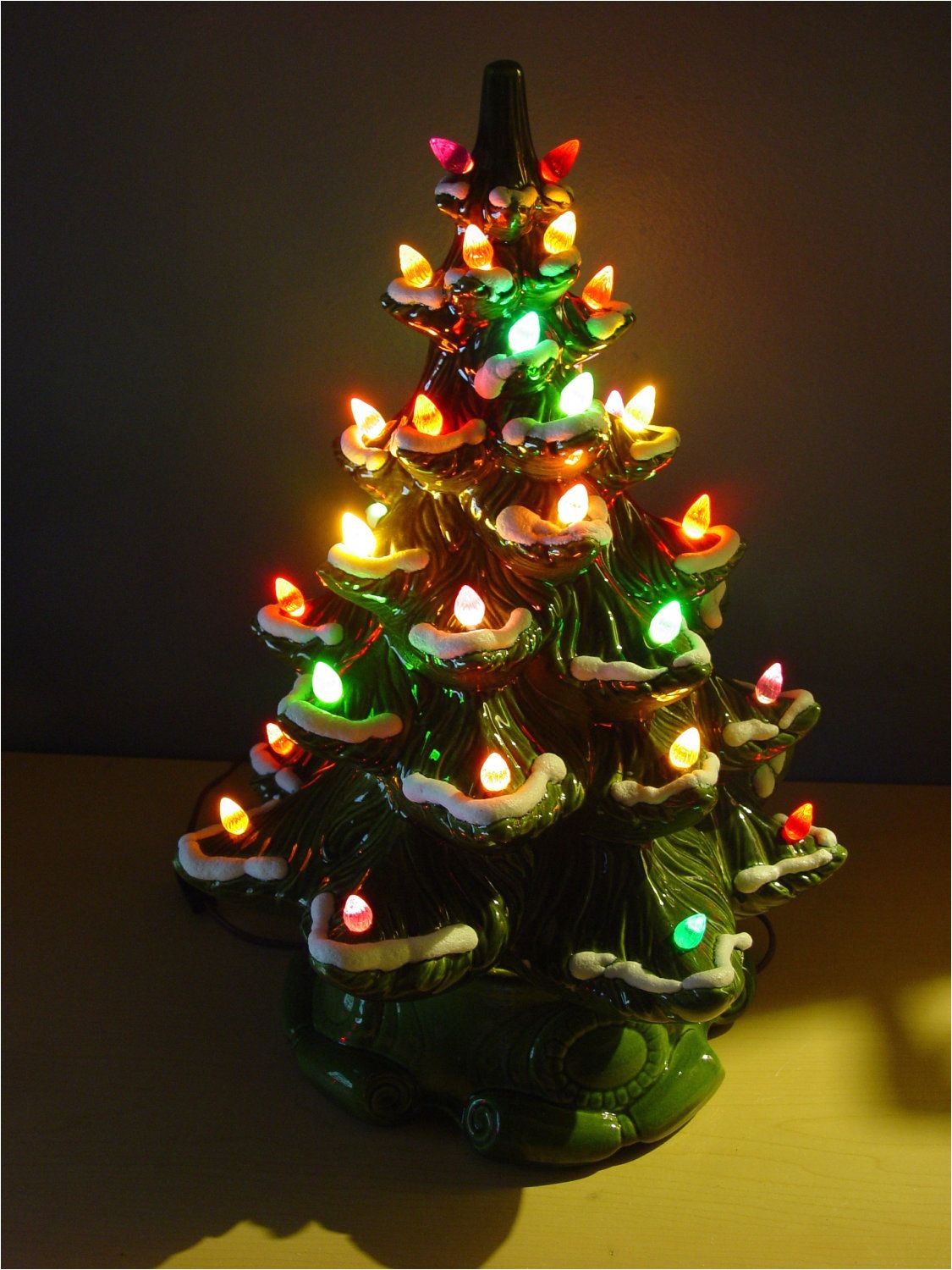 1950s vintage ceramic holiday christmas tree lamp from b w ceramics california large 124 99 via etsy