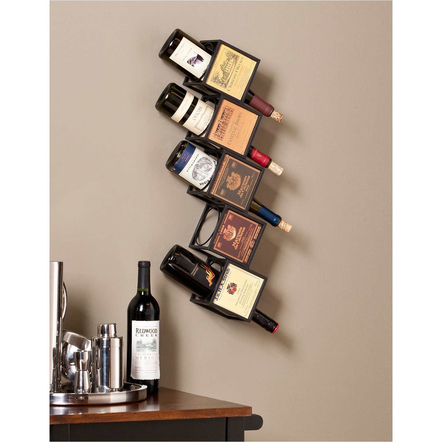 carmen wall mount wine rack