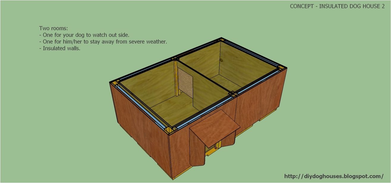 dog house plans concept insulated 2